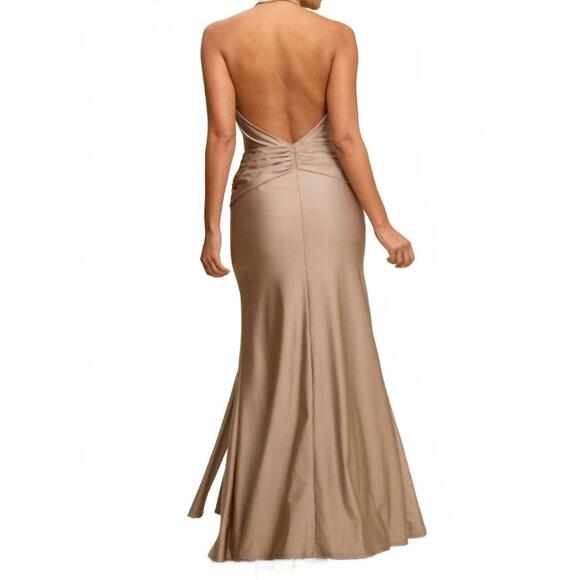 NEW LUXXEL isabella dress in taupe - Picture 2 of 2